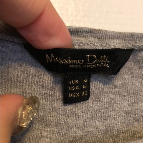 Worn Once Massimo Dutti Basic Heather Grey Tee - Picture 2 of 4